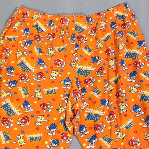M&M's Surrounded by Nuts pyjama pants men's size XL orange with graphic design - Picture 4 of 13